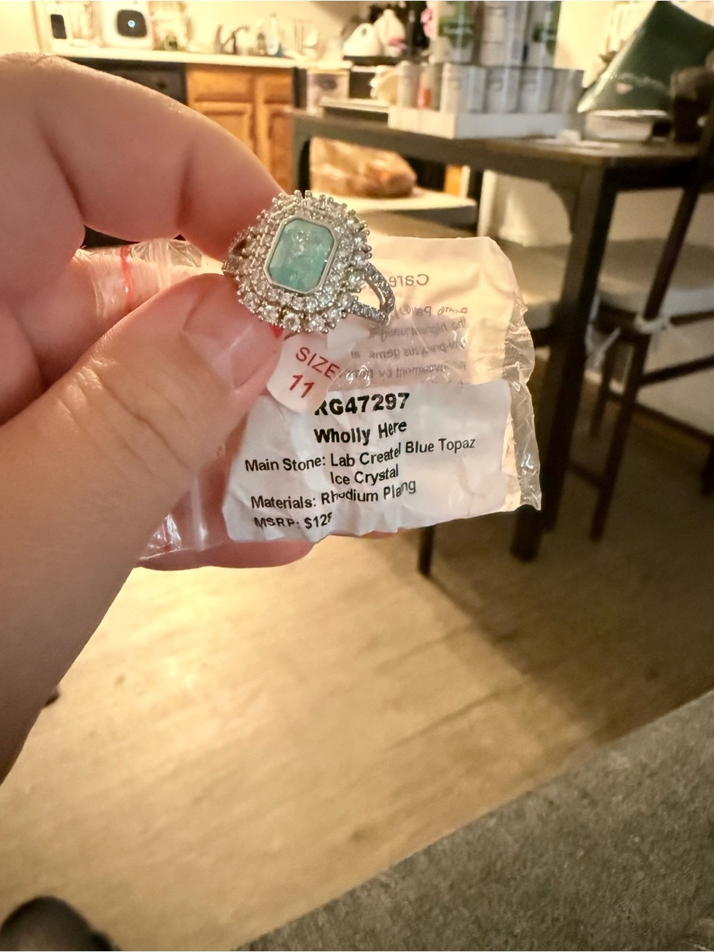 Blue Topaz Halo Ring Wholly here